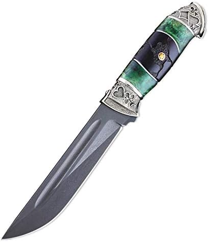 Custom Knife Fighter Wootz Steel Karelian Birch and Hornbeam