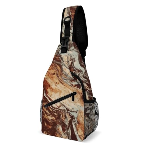 Sac banane de voyage marbré marron pour vos sorties urbaines