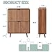 FurSch Fluted Shoe Cabinet Storage for Entryway,Slim Shoe Cabinet with 2 Flip Drawers, Narrow Shoes Rack Organizer (All Walnut, 2 Drawers)