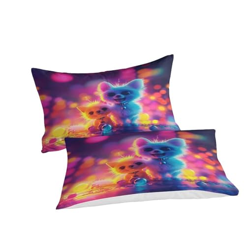 Housse de couette chien 3D 200x200 cm en microfibre avec taie d'oreiller - 5