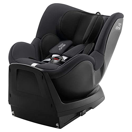 Britax Römer Silla de coche DUALFIX PLUS Grio de 360, con reductor para recién nacidos y ISOFIX, niños de 40-105 cm (i-Size), de nacimiento hasta los 4 años, Midnight Grey,2000036277,1.0 Piece