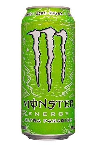 Monster Energy Ultra Zero Sugar Energy Drinks 16 ounce cans (Ultra Paradise, 12 Cans)