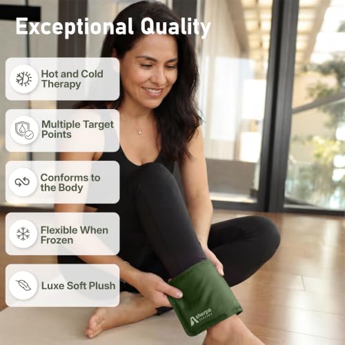 Image of Small Flexible Gel Ice Packs for Injuries Reusable - Soft Hot and Cold Packs for Injuries for Ankle, Hand, Wrist, Head Pain Relief - 5 inch x 10 inch - 2PK - Green