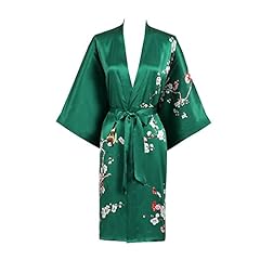 Plum Blossoms, Green, Short Robe