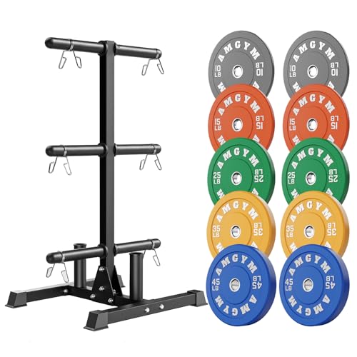 Weight Plate Tree Rack & Storage Stand for Home Gym