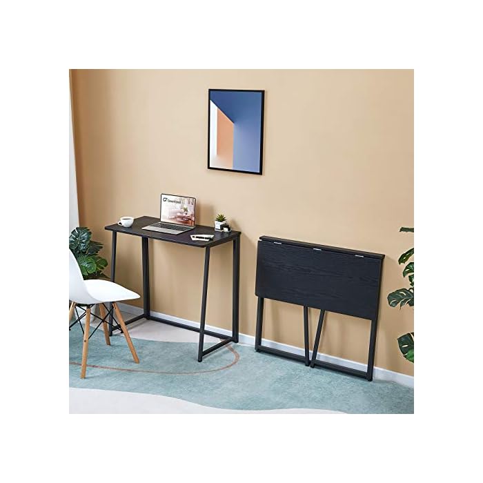 GreenForest Small Desk Folding Computer Desk Space Saving Foldable