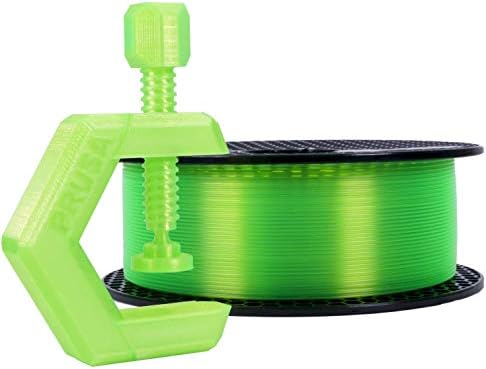 PrusamentNeon Green Transparent, PETG Filament 1.75mm 1kg Spool (2.2 lbs), Diameter Tolerance +/- 0.02mm