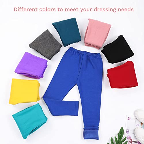 Jocmic Girls Fleece Lined Leggings Winter Velvet Pants Thick And Warm For 3-11 Years Old Kids, Pack Of 2 6-7 Years Color H #TOP6