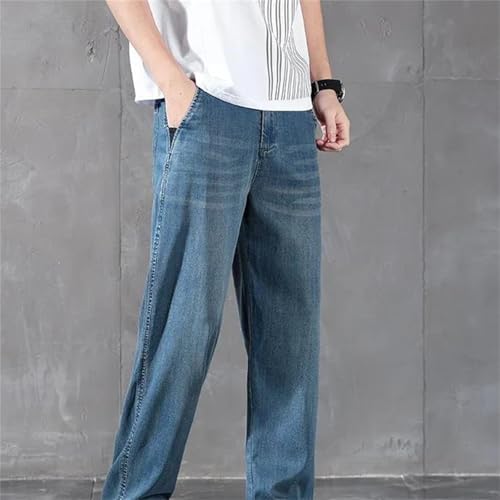 Men's Spring Fall Jeans – Business Thin Straight Denim Pants, Stretch Comfortable Loose2