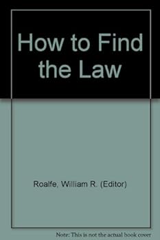 Hardcover How to Find the Law Book