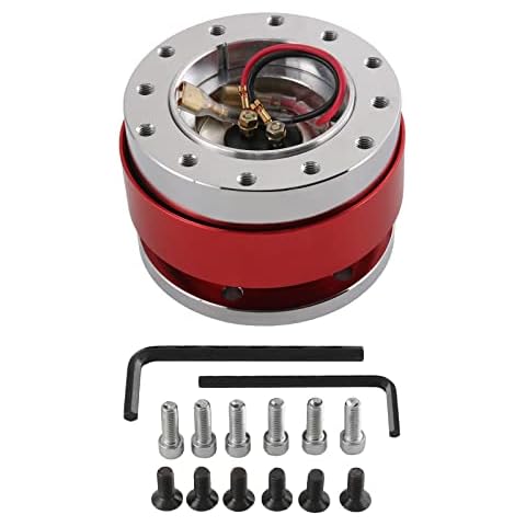 WOWYZL Steering Wheel Hub Adapter Universal 6 Hole Steering Wheel Quick Release Snap Off Boss Kit (F008) Cover