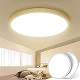 2 Stücke LED Deckenleuchte Flach Rund Deckenlampe 24W LED Lampe 8.7Inch/22 CM Modern 4000K 2100LM LED Lampen deckenlampen, Wasserfest Badezimmer Lampe für Schlafzimmer Wohnzimmer Küche Keller Balkon