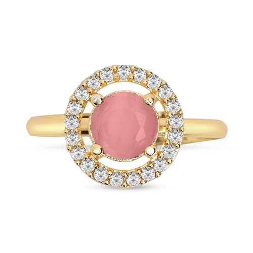 Bague réglable plaquée or avec diamant américain cadeau femme