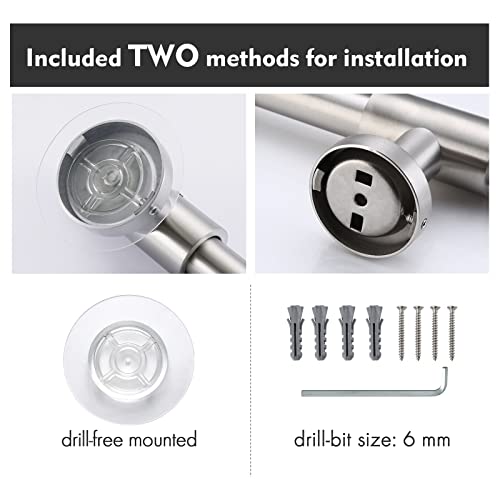 Kes Shower Slide Bar 30-Inch With Adjustable Shower Head Holder, Sus 304 Stainless Steel Drill-Free Mounted Shower Bar Brushed Finish, F209S78Df-Bs #TOP6