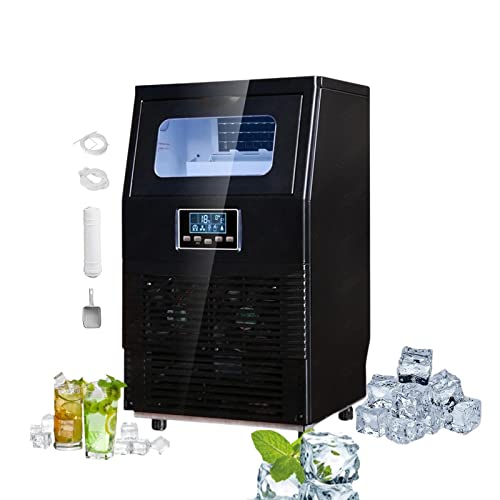 PanHuiWen Kommerzielle Eiswürfelmaschine 40 kg/24 Stunden Tragbare Eismaschine Ice Cube Maker Machine mit LCD-Bedienfeld…