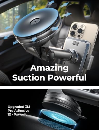LISEN 3-in-1 Car Phone Mount w/ Extendable Arm (Dashboard, Windshield or Air Vent) - image 8