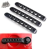 3pcs/Set Aluminum Side Door Grab Handle Knobs Cover Trim Compatible for Jeep Wrangler JK & Unlimited