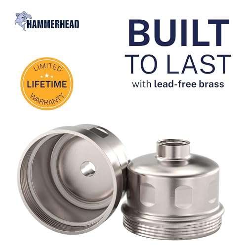 Image of HammerHead Showers Solid Metal Shower Head Filter - KDF 55 Shower Filter, High Pressure Universal Shower Filters to Remove Toxic Chemicals - Removes Chlorine and Heavy Metals - Brushed Nickel