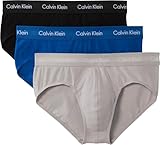 Calvin Klein Men Hip Brief 3pk PINK (CLASSIC BLUE/PORPOISE/BLACK) L