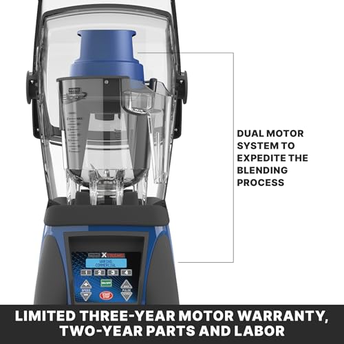 Image of Waring Ellipse Blending System, Dual Motor for Acai & Smoothie Bowls | 3.5 HP Dual-Motor Dasher System, 32oz Copolyester Jar & Sound Enclosure, for Smoothie Shops & Cafes, NSF Certified