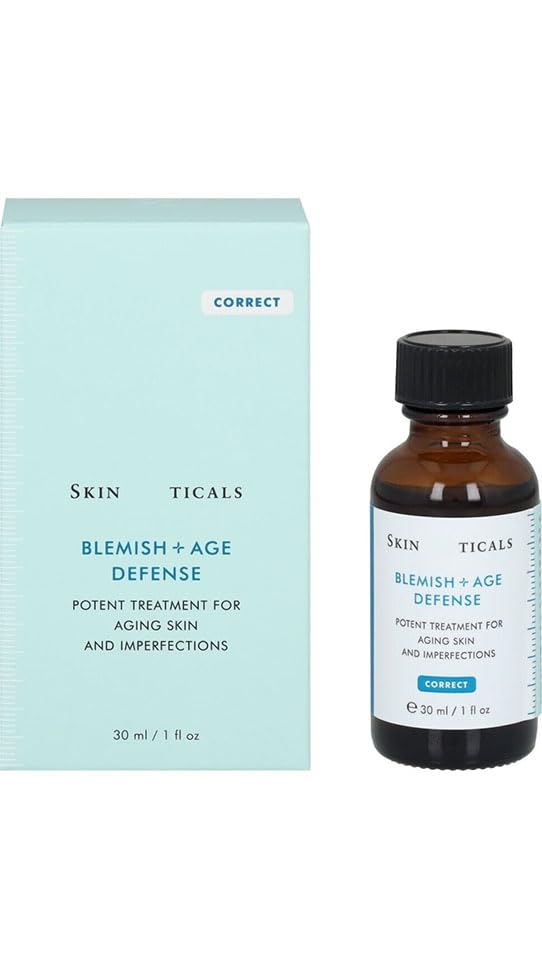 Skinticals Blemish And Age Defense Serum 30ml Anti Aging Serum gegen Unreinheiten Poren Pickel Hautunreinheiten Salicylsäure Gesichtsserum für fettige unreine Haut Frauen Männer