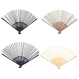 SUPVOX 4 Varillas de Bambú para Abanico Plegable DIY Palitos de Costilla para Abanico de Mano Kit Manualidades Varillas en Colores, y Actividades Creativas