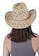 Cowboyhut aus Stroh, Panama, mit Westernband, Unisex, Einheitsgröße, für Herren, Damen, für den Sommer, Coachella, Strand, brasilianischer Country-Stil, Bohème, Indiana, Naturbast, XH-99, One size