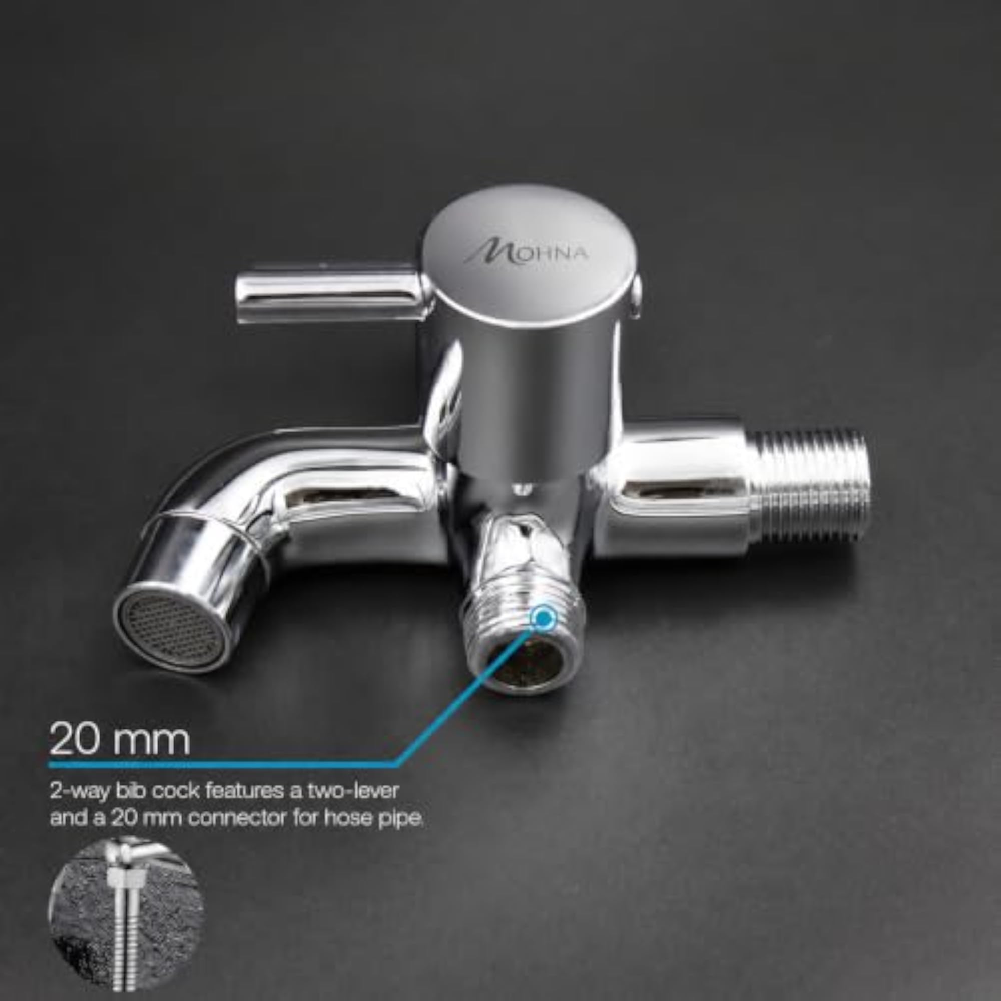 Brass Bib Tap with Wall Flange & Teflon Tape