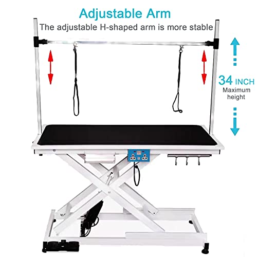 Heavy Duty Electric Lifting Pet Dog Grooming Table for Large Dogs with Overhead Arm, Anti-Skid Rubber Desktop and… - Image 4