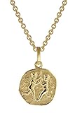 Sternzeichen-Anhänger für Kinder, ideales Geschenk zu Geburtstag, Ostern oder Weihnachten. Die vergoldete trendor Halskette bringt das Gold-Sternzeichen perfekt zur Geltung