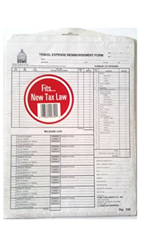 Dome 740 Travel Expense Reimbursement Form 8 1/4" x 11"