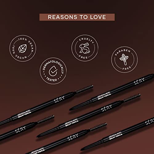 SERY Definition Micro Brow Pencil | Brown EyeBrow Pencil | Smudge Proof, Water Resistant | Vegan, Intense Look Smooth… - Image 5