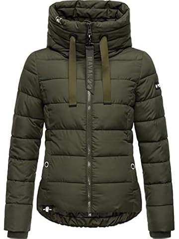 Navahoo Amayaa damska pikowana kurtka zimowa z podszewką, XS-XXL, oliwkowy, M