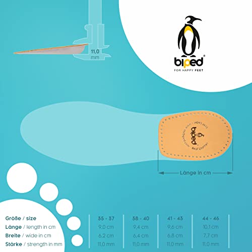 biped HEALTH 2 paires - talonnière en cuir au tannage végétal - rehausseur de talon pour toutes les chaussures - talonnette agréablement douce avec mousse de latex - autocollant z2040(38-40) – vue 3