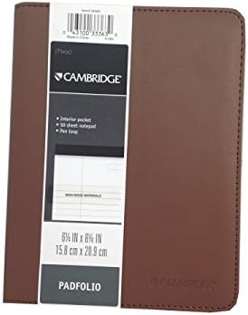 Cambridge Padfolio 6 1/4" X 8 1/4" (Brown)