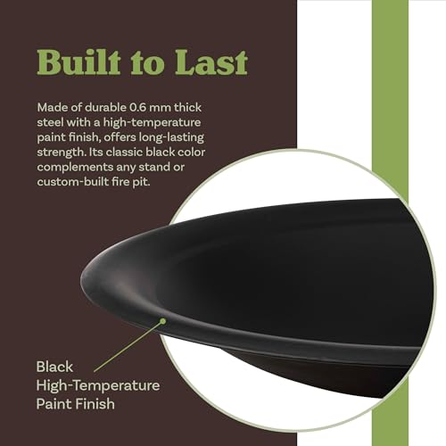 Fire Bowl - 30in Firepit Insert for DIY Fire Ring or Replacement - High Temp Finish Fire Pit Bowl - Fire Pits for Outside Wood Burning by Pure Garden by Pure Garden - Image 4