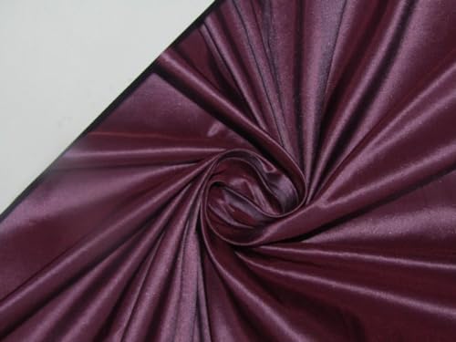 Tissu taffetas 100 % pure soie violet vin 137,2 cm large TAF32