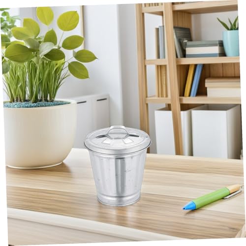 Caneca de basura mini rectangular para escritorio miniatura 5