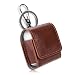 Fintie AirPods Case, Premium PU Leather [Magnet Closure] Protective Portable Cover Skin with Metal Clasp and Keychain for Apple AirPods Charging Case, Brown