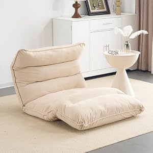 ソファーベッド 1人掛け 幅75cm【完成品・組立て不要】18段階リクライニング コンパクト ローソファー 座椅子 折りたたみベッド カウチソファ 圧力分散 省スペース おしゃれ (アイボリー)