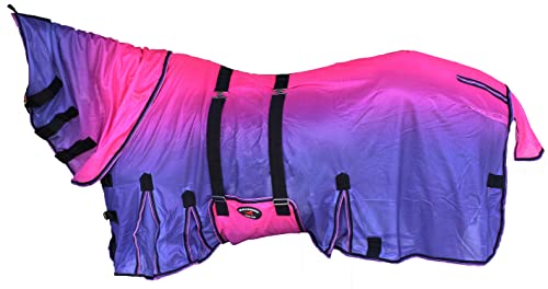 Image of 60 inch Horse Light Summer Spring Airflow Mesh Removable Neck Pink Ombre 73159