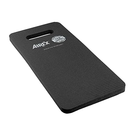AIREX Premium Seat and Knee Cushion -Versatile Comfortable Knee or Seat Pad for Yoga, Pilates, Exercising, Gardening, Seating, Work, and More, 16" x 7.5", Charcoal