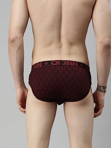 Image of ONN Men's Super Combed Cotton Printed Briefs with Ultra Soft Waistband, Moisture-Wicking, Stylish Patterns, Lightweight, Breathable, All-Day Comfort | Prints May Vary | Style OS282 |