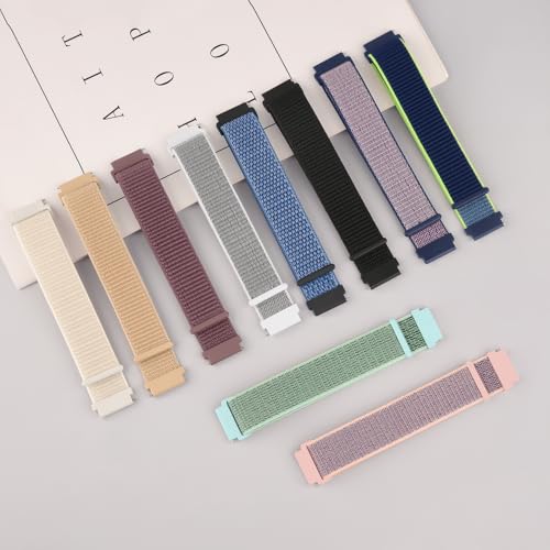 4 PACK Bands for Garmin Venu 3S / Venu 2S / Vivoactive 4S / Vivomove 3S / Forerunner 265s Watch Band, 18mm Quick Release Soft Nylon Replacement Wristband Sport Strap for Garmin Forerunner 255S / 265S Bands Women Men by Vanjua - Image 9