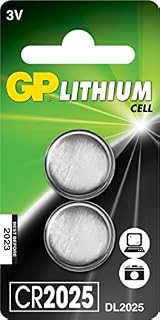 GP Batteries 0602025C2 CR2025 3 V litowa bateria guzikowa (2 sztuki)