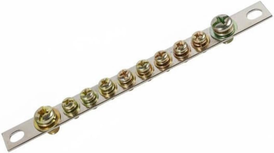 Copper Terminal Block, 3/5/7 Hole, Bridge Type, Ground Bar, Neutral Bar, Screw Terminal, Power Distribution Neutral Bar 10 Hole 2x15