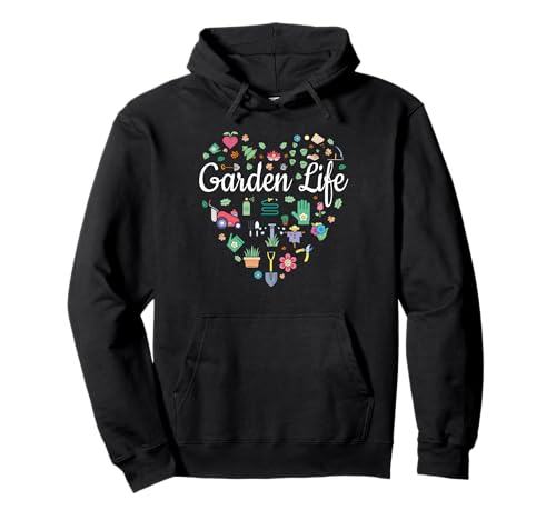 Corazón Gráfico Fresco Jardinería Amor Jardín Vida Sudadera con Capucha