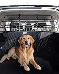 VEVOR Dog Car Barrier, Adjustable Universal-Fit Vehicle Pet Barrier for Cars, Trucks and SUVs, Easy to Install Dog Car Gate - Strong Metal Tubing Gate Divider, Keeps Pets Off Passenger Seats, Black
