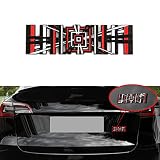 YHCDSEA Model 3 Y Automotive 3D Alloy Plaid Badge Sticker Mark Car Emblem Plaid Badge Decor Compatib