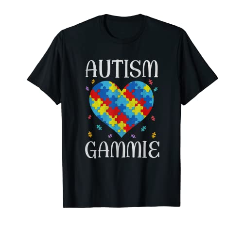 Autism Gammie Matching Family Heart Autism Awareness Puzzle T-Shirt